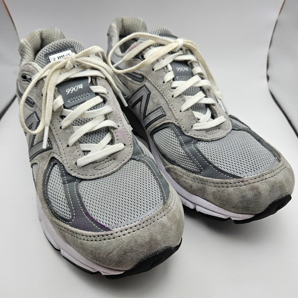 New Balance 990v4 Made in USA Gray Mens Running Shoes Size 9.5